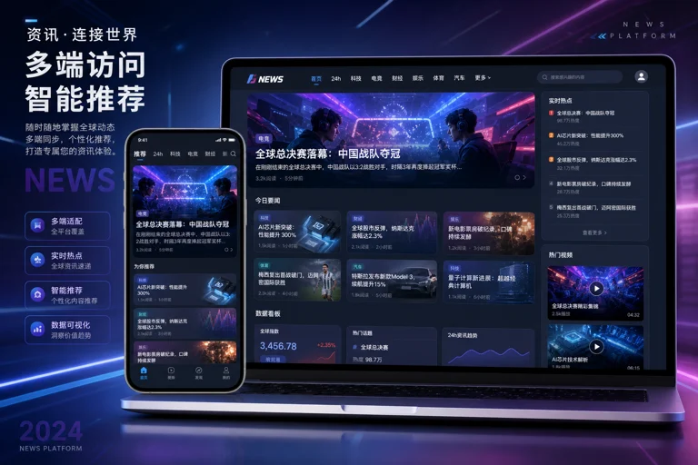 数字体育资讯页面展示多端浏览体验